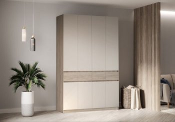 Шкаф 2000 мм Турин ЛДСП крафт серый/кашемир (ВВР) в Невьянске - nevyansk.mebel-e96.ru