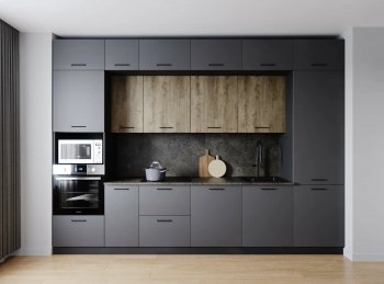 Кухонный гарнитур Умбра 3400 мм МДФ (Санвут) в Невьянске - nevyansk.mebel-e96.ru