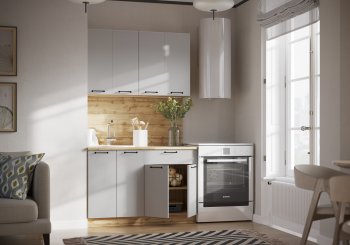 КУхонный гарнитур Валерия 1200 мм вотан/серый (Сурская) в Невьянске - nevyansk.mebel-e96.ru