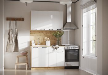 КУхонный гарнитур Валерия 1200 мм вотан/белый(Сурская) в Невьянске - nevyansk.mebel-e96.ru