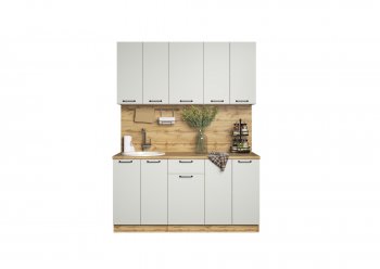 КУхонный гарнитур Валерия 1600 мм вотан/серый (Сурская) в Невьянске - nevyansk.mebel-e96.ru