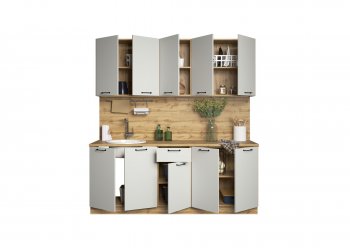 КУхонный гарнитур Валерия 2000 мм вотан/серый (Сурская) в Невьянске - nevyansk.mebel-e96.ru