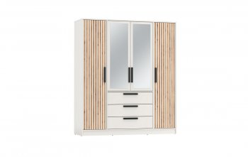 Шкаф 1700 мм 83.07 Вегас (4-х дв.) белый (Олмеко) в Невьянске - nevyansk.mebel-e96.ru