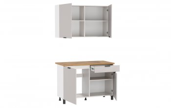 Кухонный гарнитур 1200 мм Венера кашемир ЛДСП (Олмеко) в Невьянске - nevyansk.mebel-e96.ru