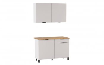 Кухонный гарнитур 1200 мм Венера кашемир ЛДСП (Олмеко) в Невьянске - nevyansk.mebel-e96.ru