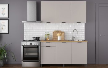 Кухонный гарнитур 1500 мм Венера кашемир ЛДСП (Олмеко) в Невьянске - nevyansk.mebel-e96.ru