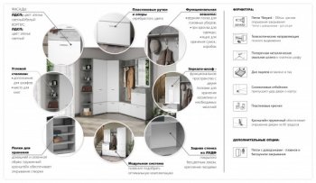 Прихожая Виола сонома/белый (Имп) в Невьянске - nevyansk.mebel-e96.ru