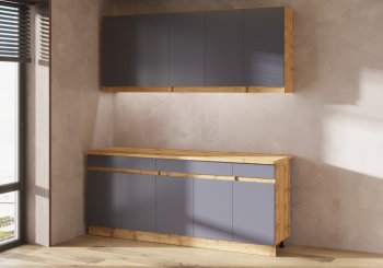 Кухонный гарнитур 2000 мм Ольвия-6 (Росток) в Невьянске - nevyansk.mebel-e96.ru