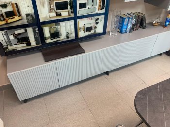 Стенка Сканди МДФ НМ-001 грин грей софт (Стиль) в Невьянске - nevyansk.mebel-e96.ru