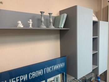 Стенка Сканди МДФ НМ-001 грин грей софт (Стиль) в Невьянске - nevyansk.mebel-e96.ru