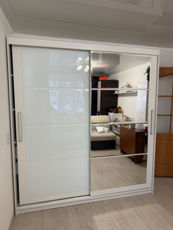 Шкаф-купе Крафт-6 белый ясень 2000 мм (БТС) в Невьянске - nevyansk.mebel-e96.ru