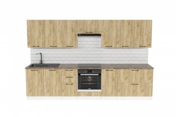 Кухонный гарнитур Янтарь 3000 мм (Герда) в Невьянске - nevyansk.mebel-e96.ru