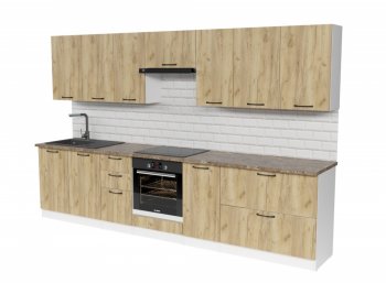 Кухонный гарнитур Янтарь 3000 мм (Герда) в Невьянске - nevyansk.mebel-e96.ru