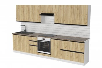 Кухонный гарнитур Янтарь экстра 3000 мм (Герда) в Невьянске - nevyansk.mebel-e96.ru